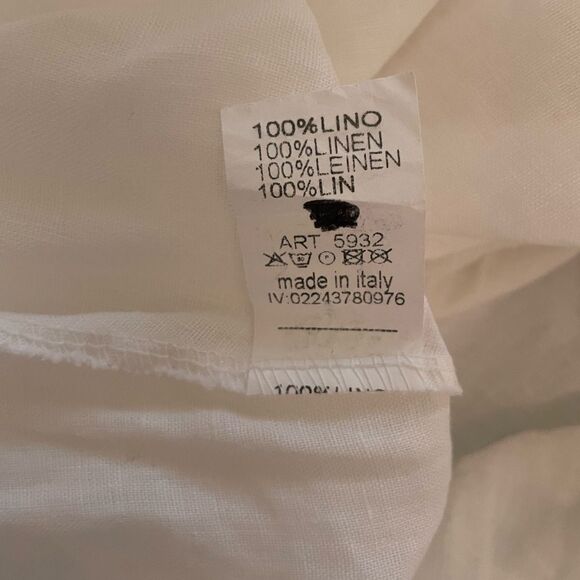 Lin Pour L’autre white linen Tunic Size Large - Picture 4 of 6